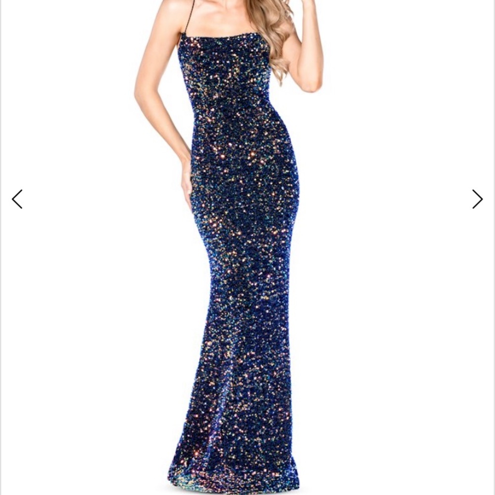 Vienna Prom Style #8828 in the color dark multi size 0